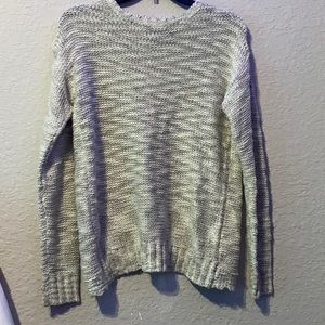 Paper crane open back sweater